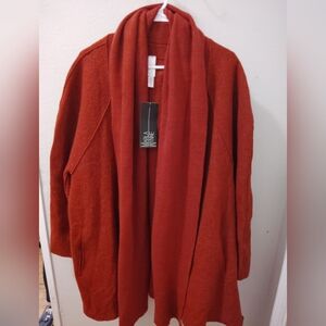 Marla Wynne Women's Rich Rust Cardigan NWT